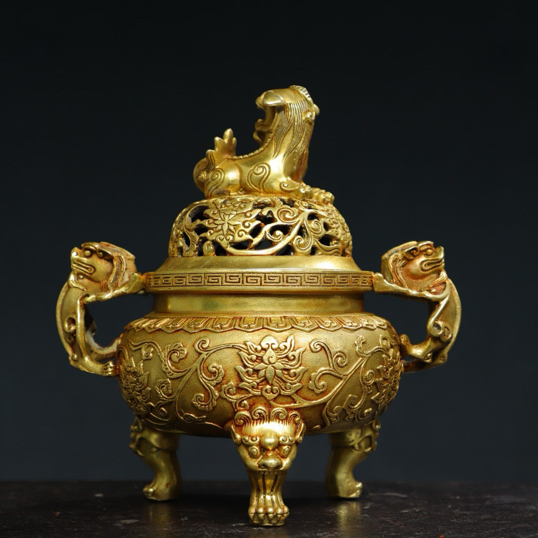 Pure copper covered incense burner