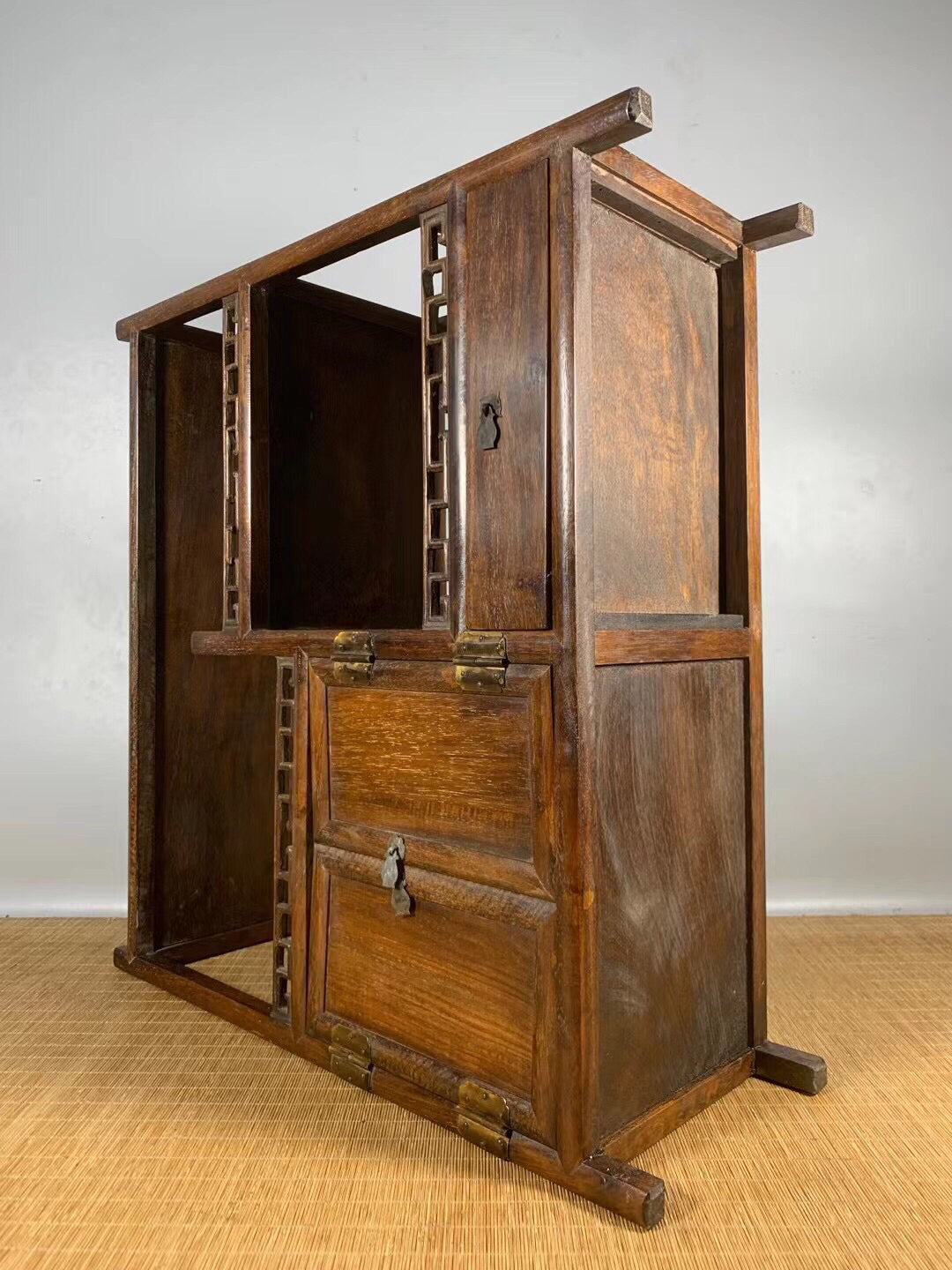 Chinese antique rosewood tea cabinet