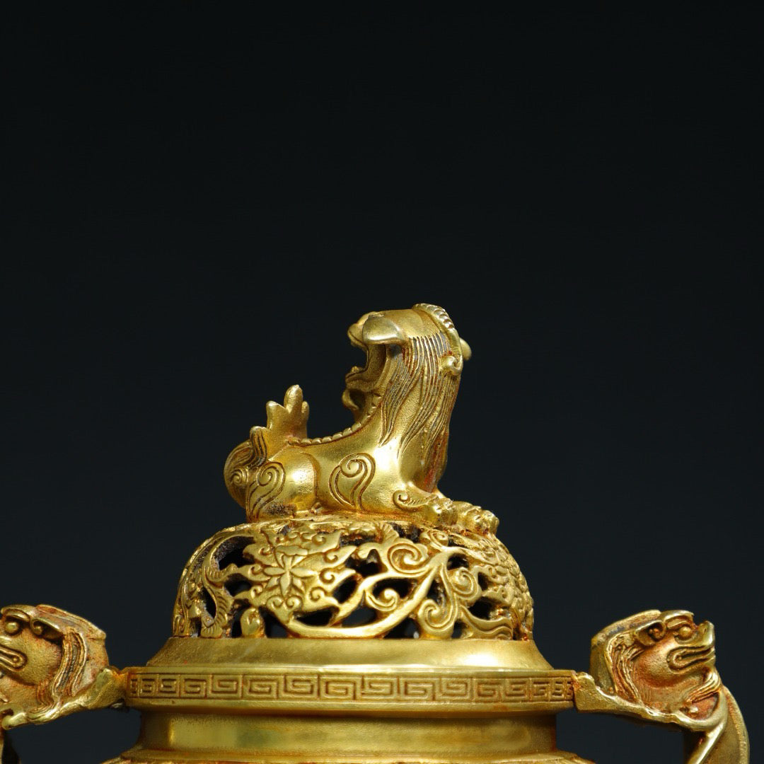 Pure copper covered incense burner
