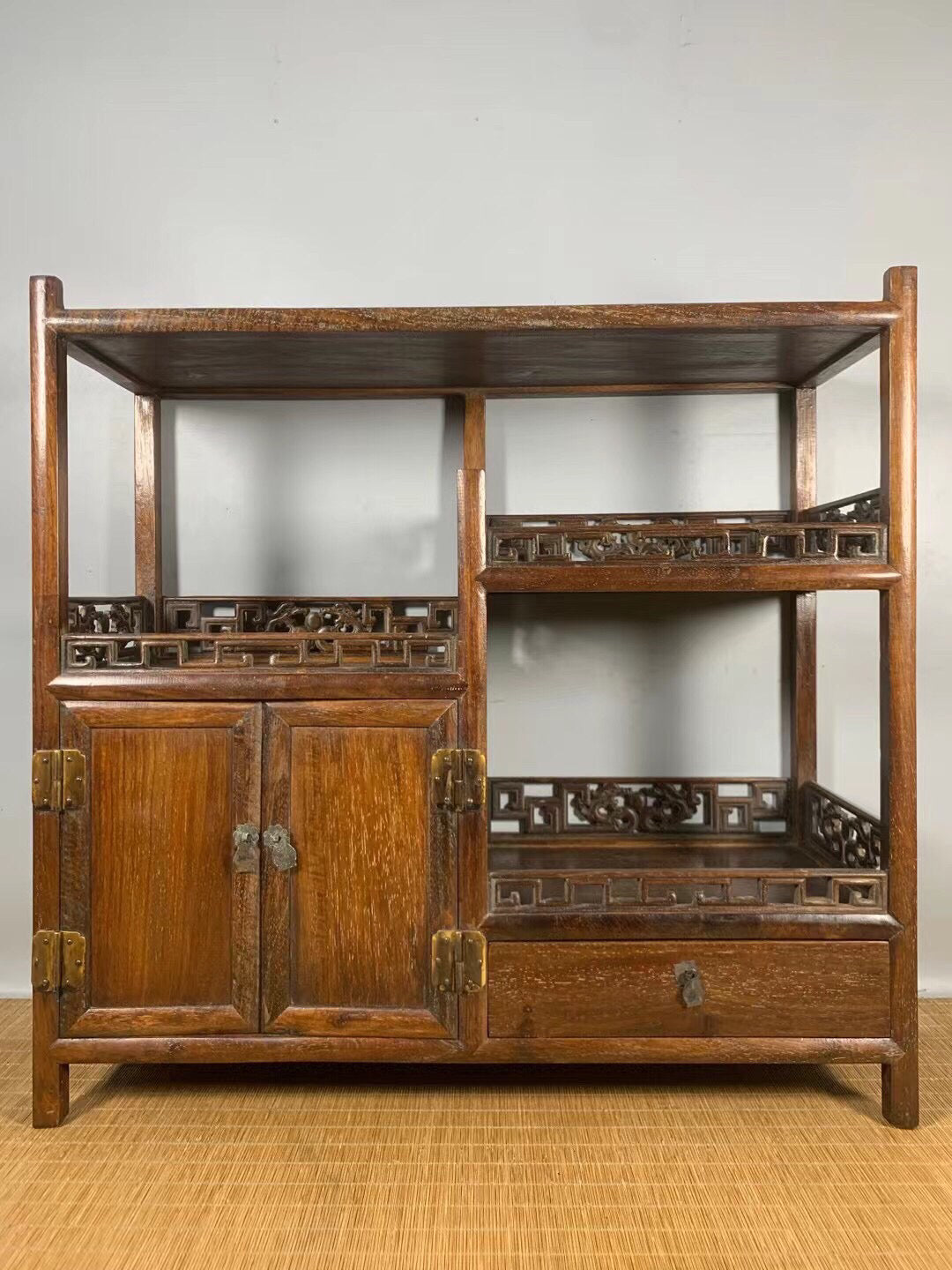 Chinese antique rosewood tea cabinet