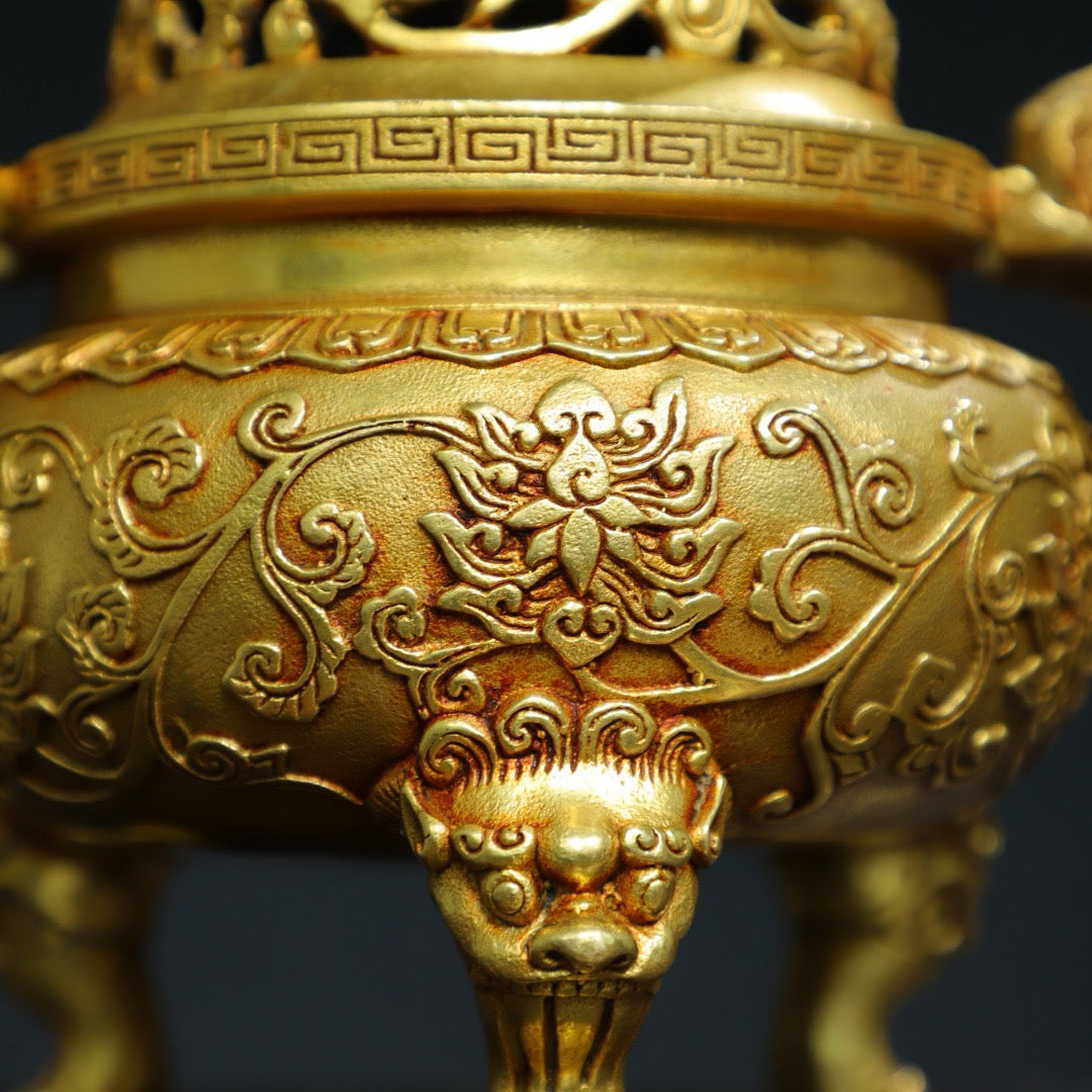 Pure copper covered incense burner