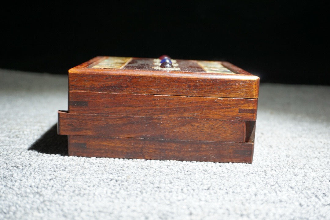 Chinese antique rosewood mechanism box
