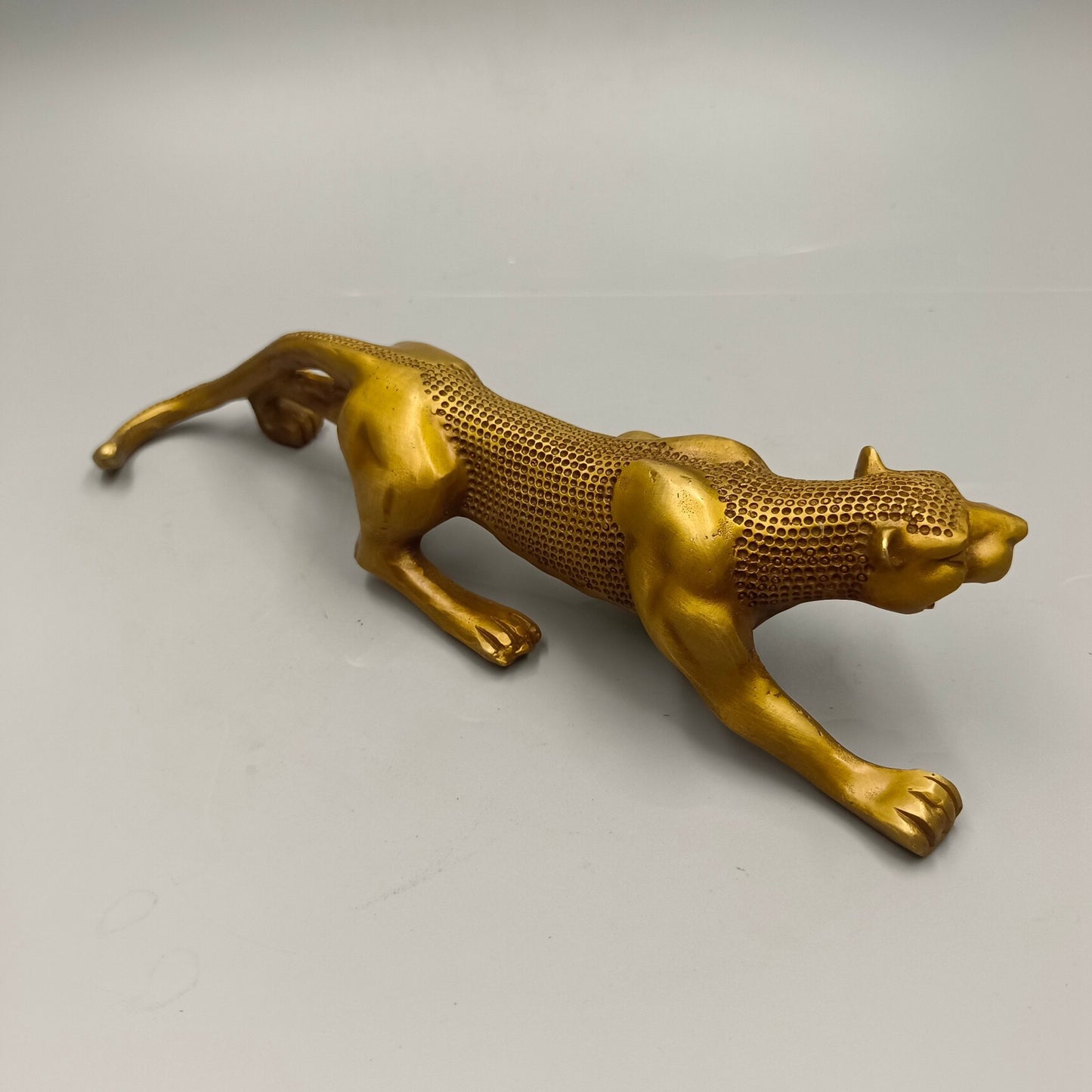 Chinese antique gold leopard copper ornaments