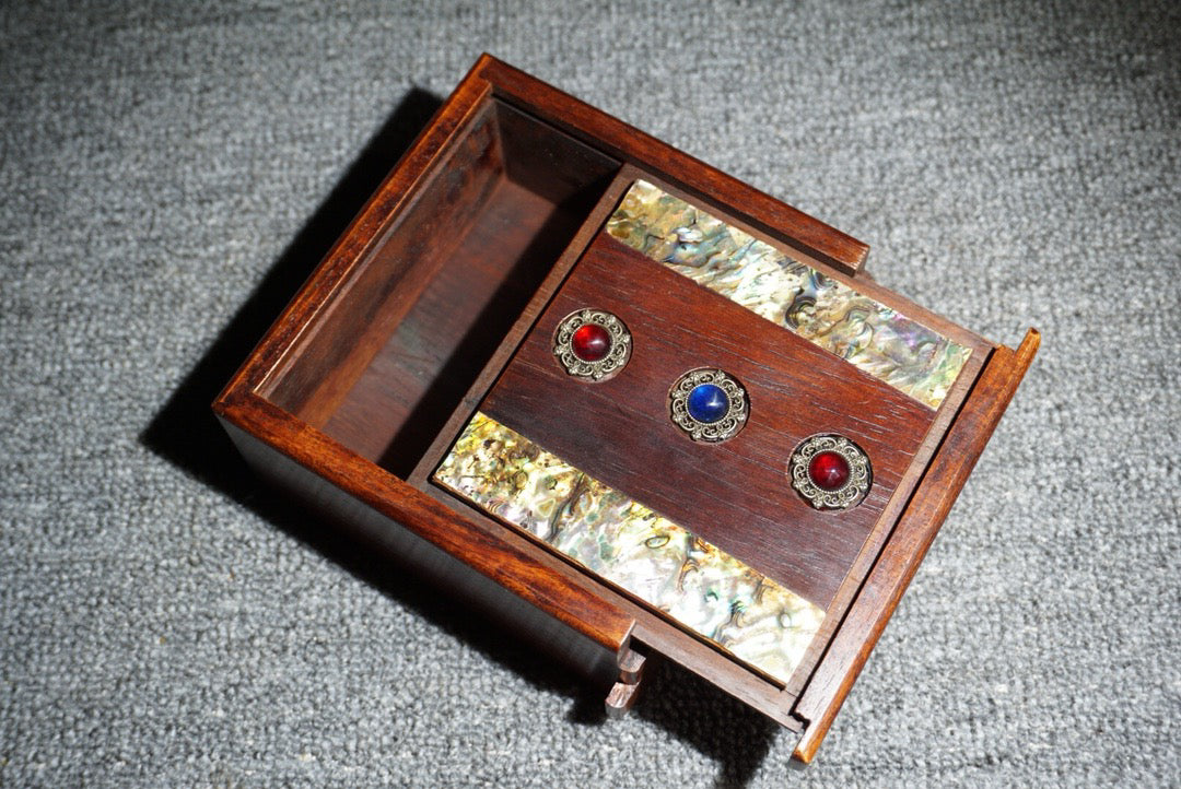 Chinese antique rosewood mechanism box