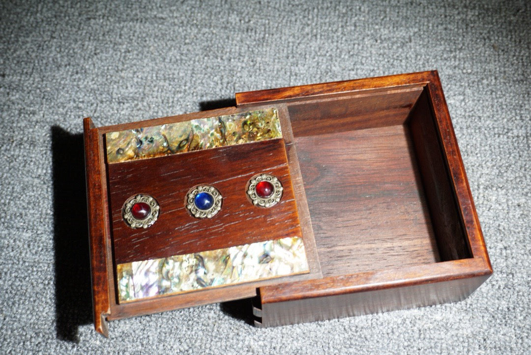 Chinese antique rosewood mechanism box