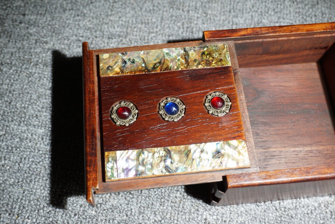 Chinese antique rosewood mechanism box