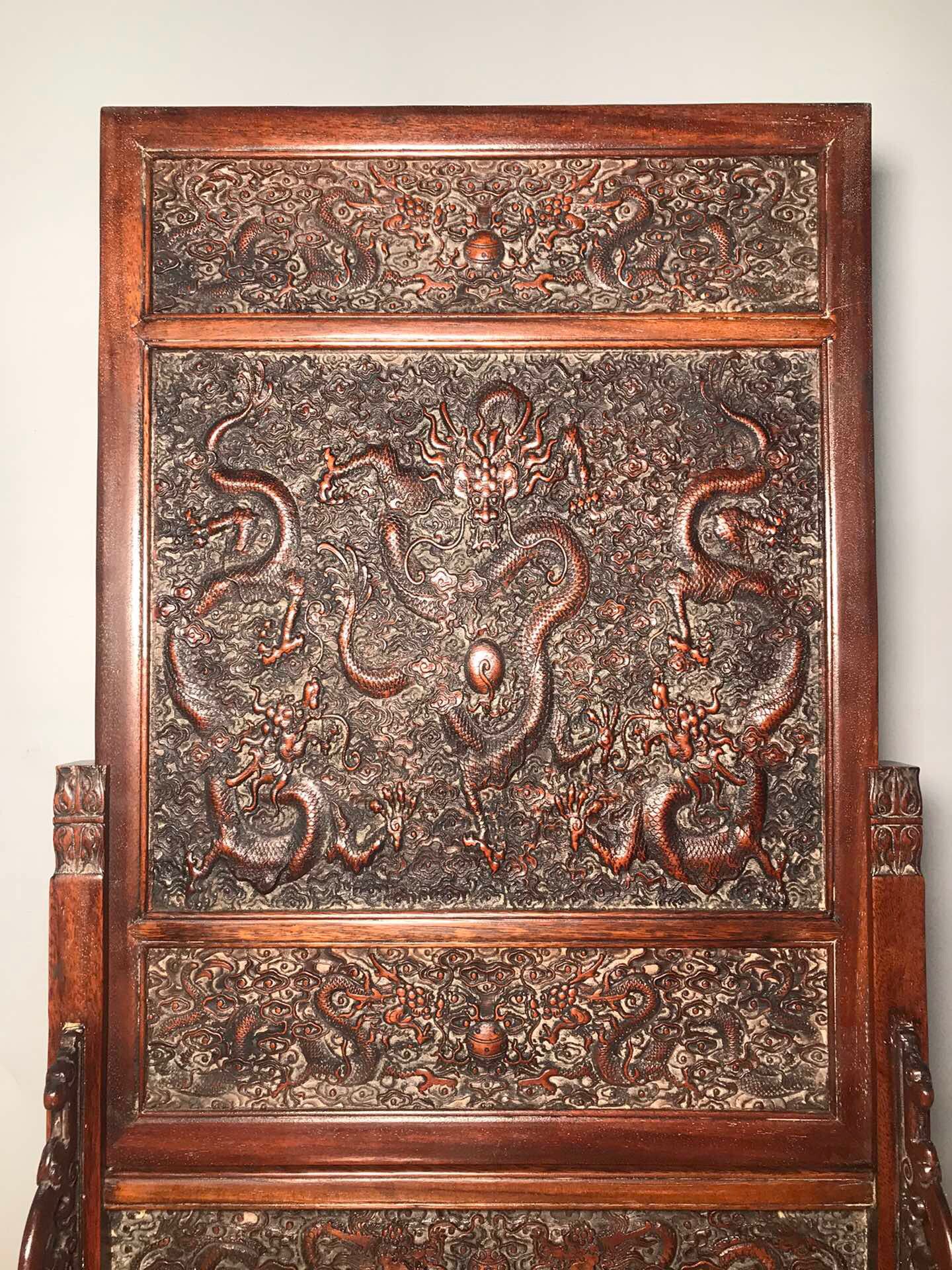 Chinese antique rosewood screen insert