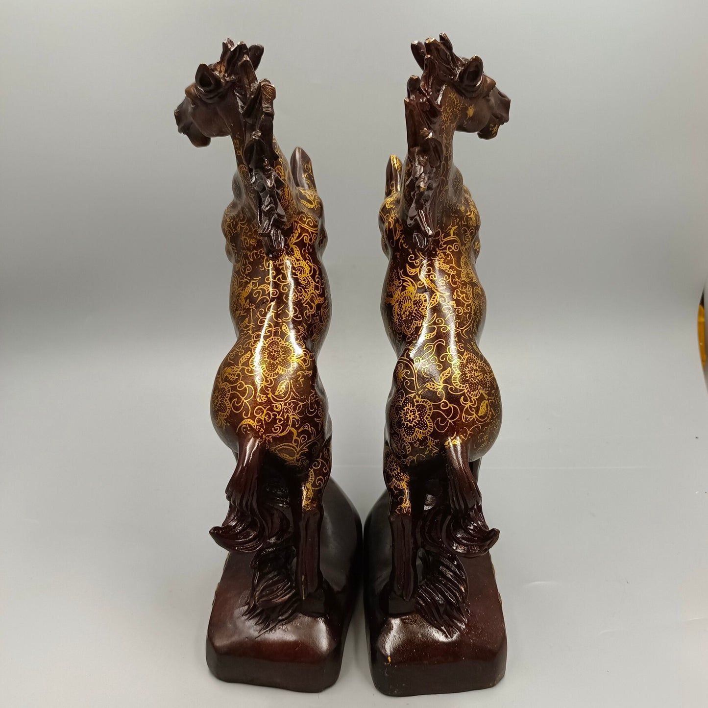 A pair of Chinese antique war horses