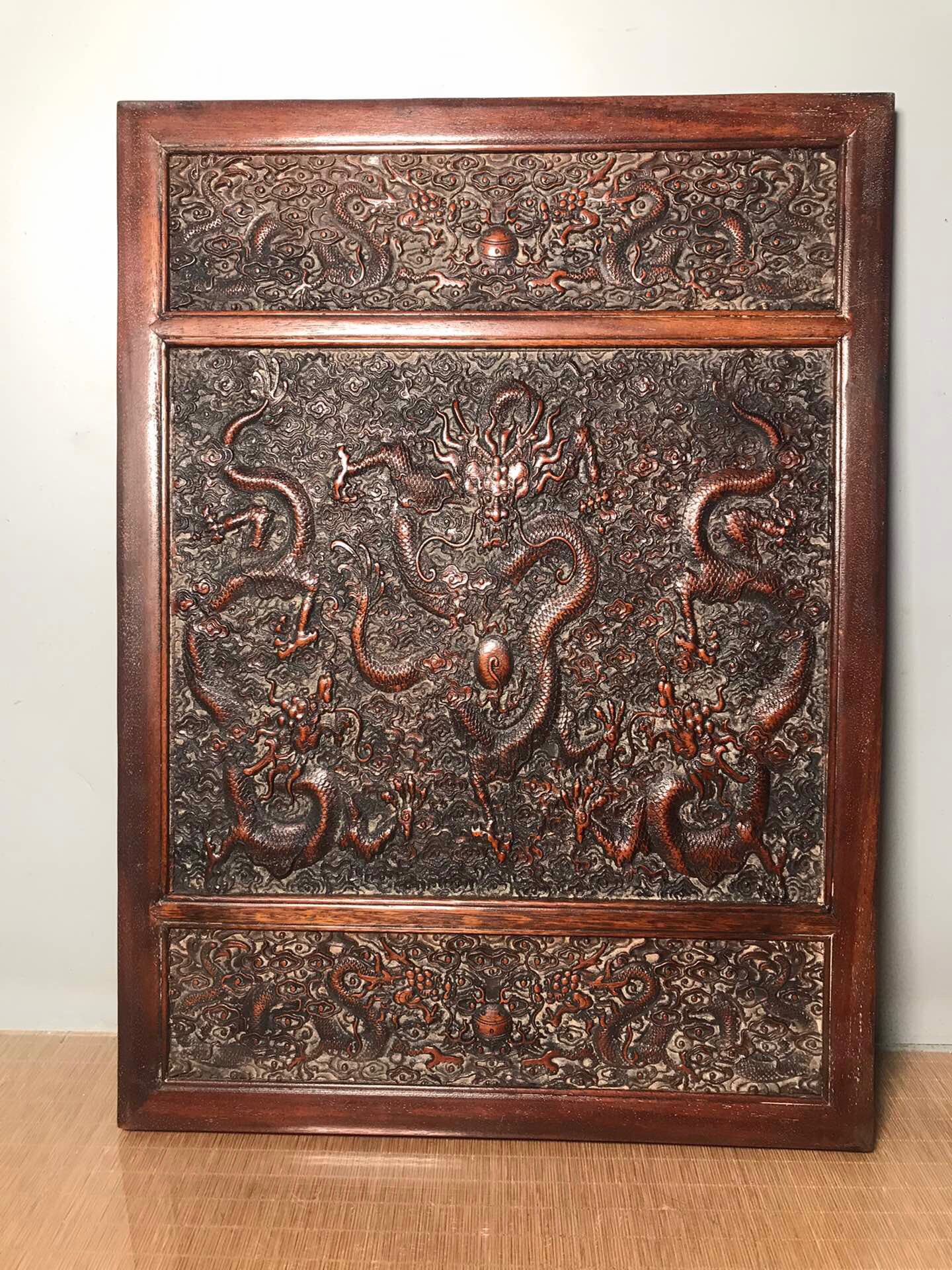 Chinese antique rosewood screen insert