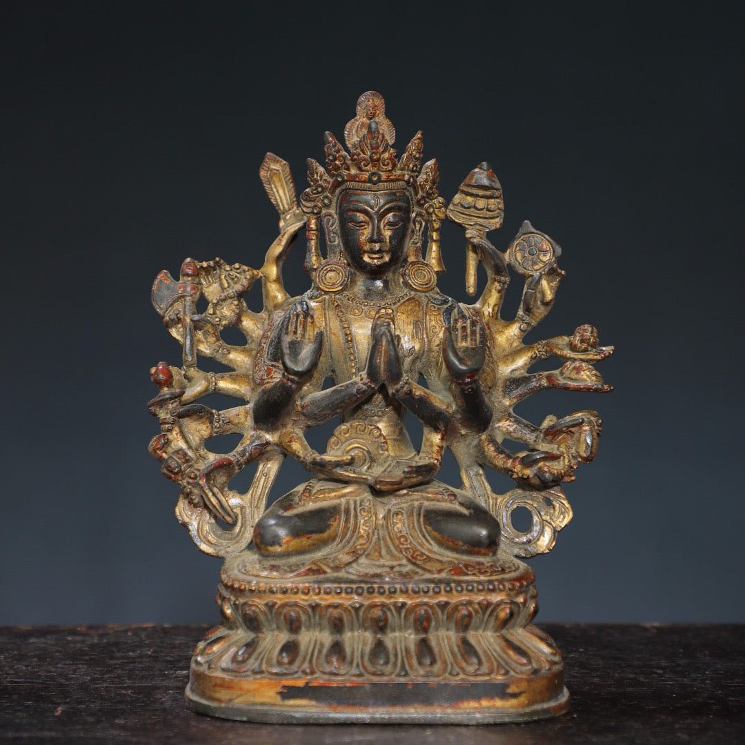 Pure copper Buddha statue