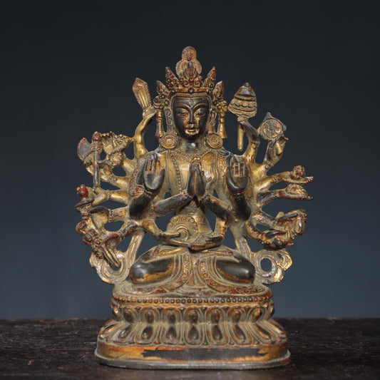 Pure copper Buddha statue