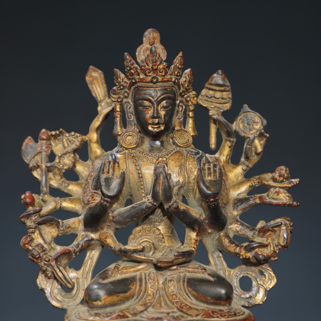 Pure copper Buddha statue