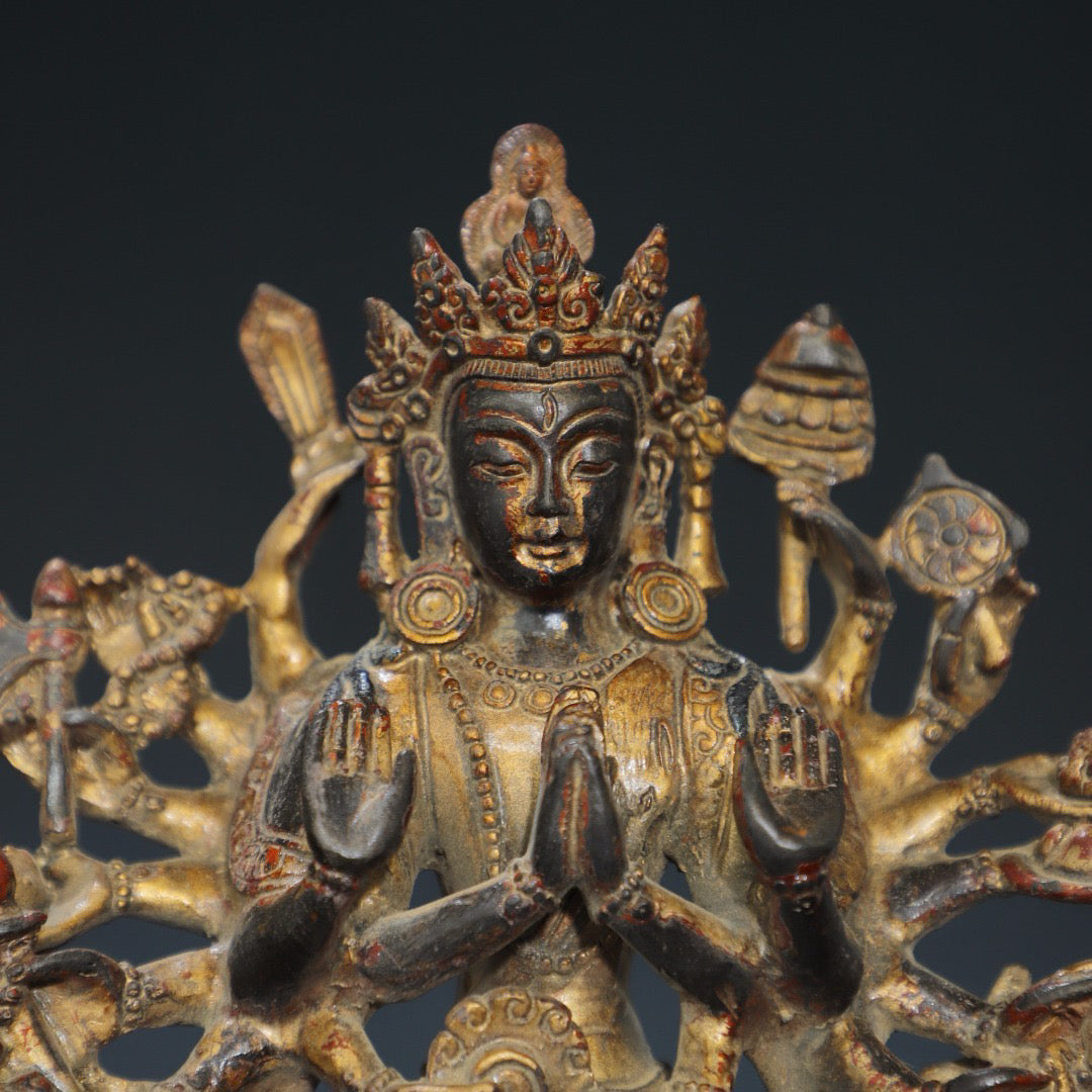 Pure copper Buddha statue