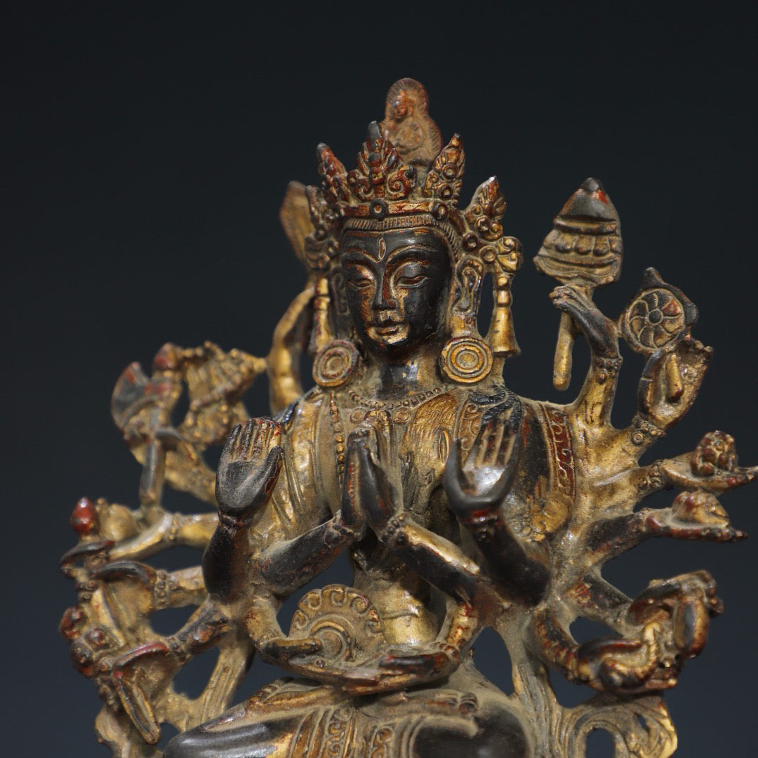 Pure copper Buddha statue
