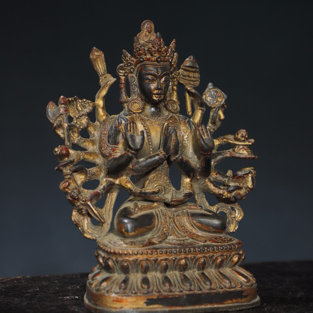 Pure copper Buddha statue