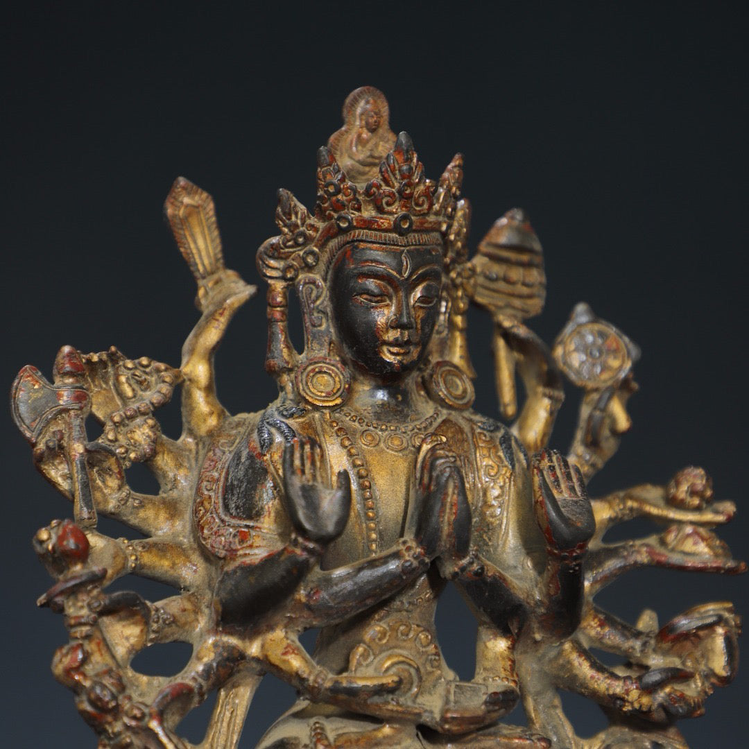 Pure copper Buddha statue