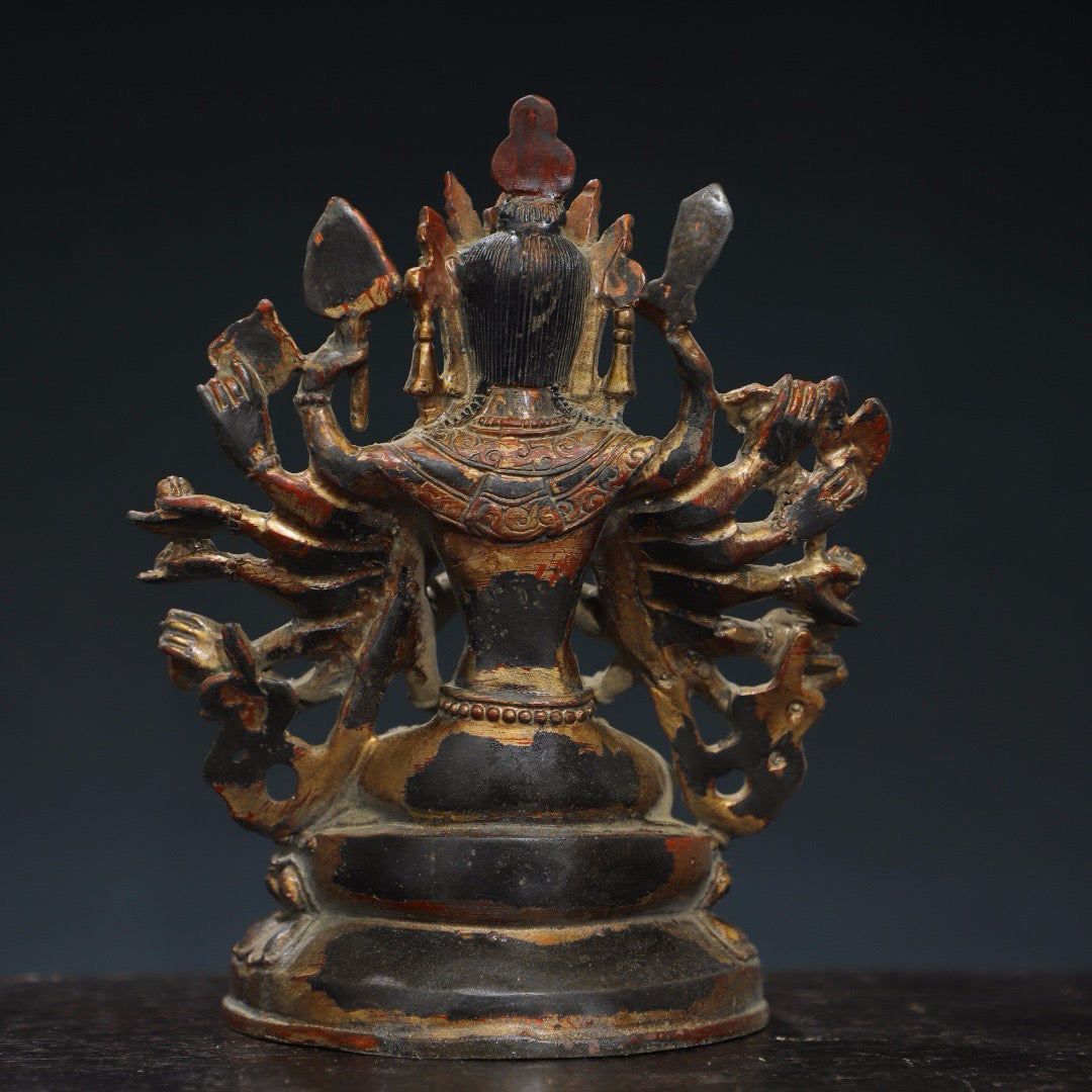 Pure copper Buddha statue
