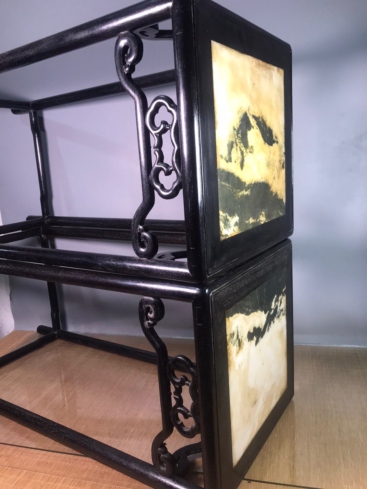 Chinese antique pear wood flower rack