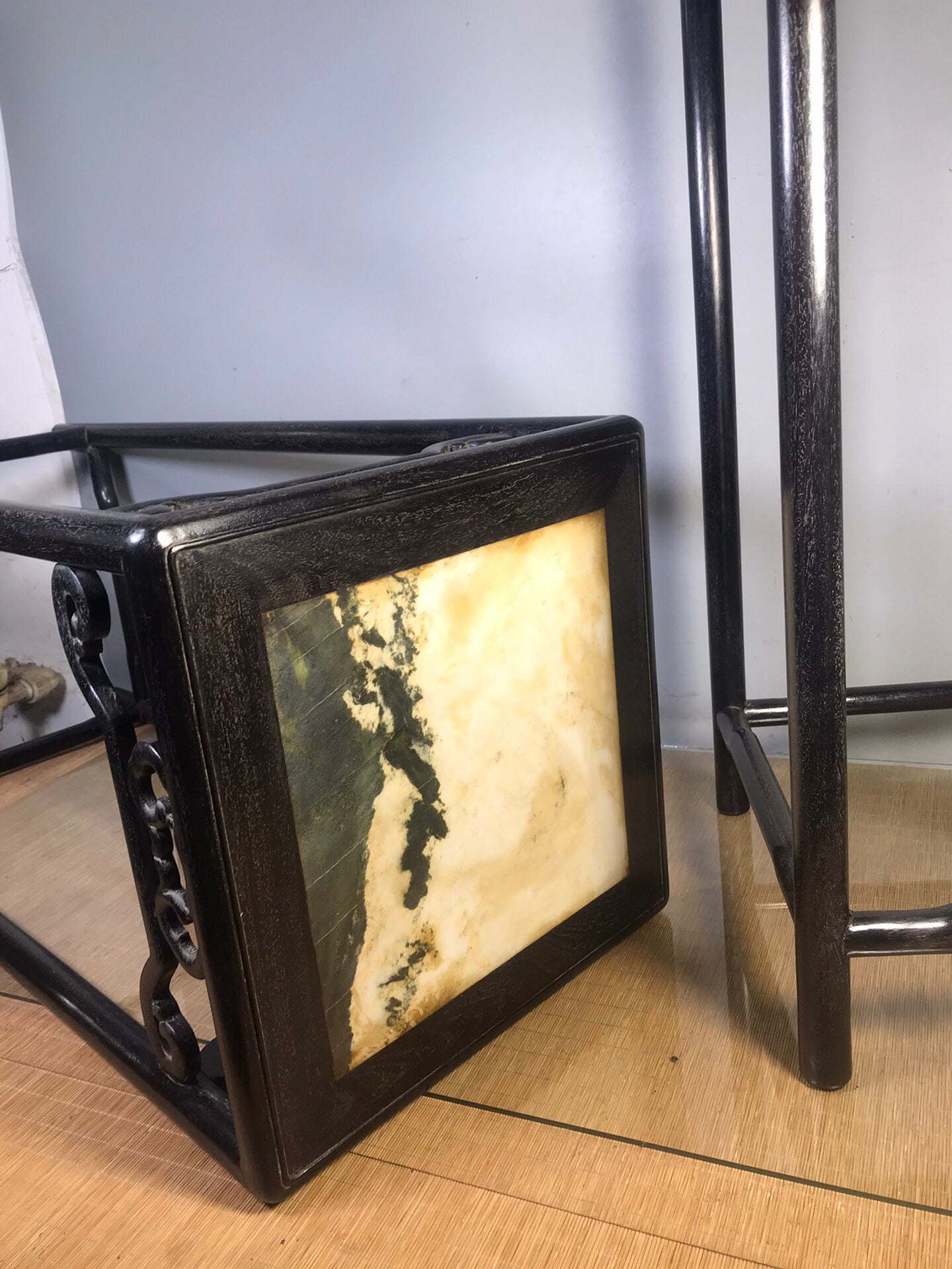 Chinese antique pear wood flower rack