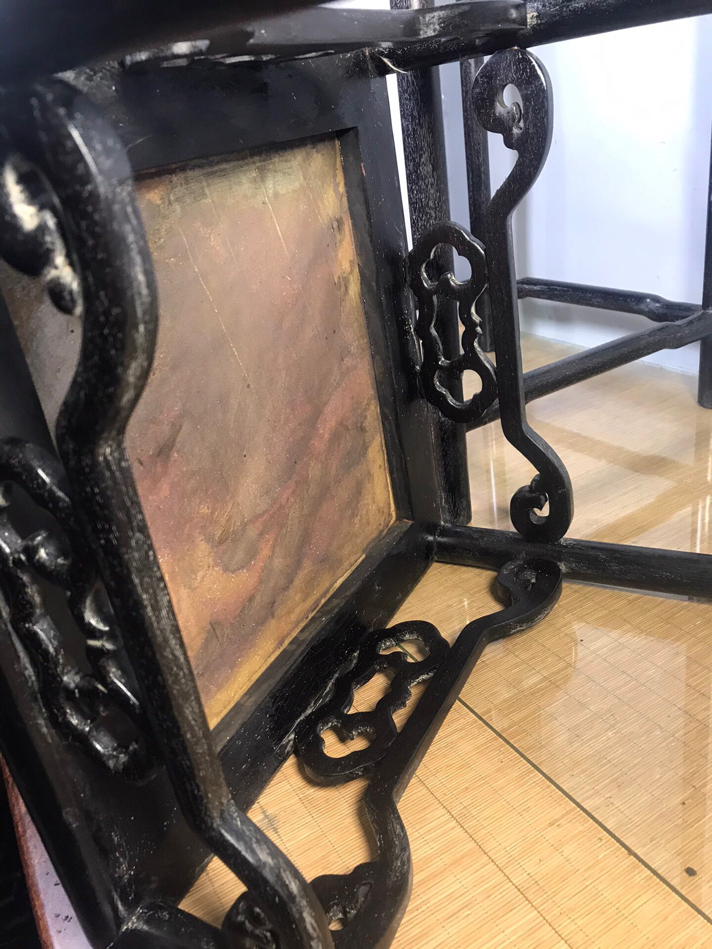 Chinese antique pear wood flower rack