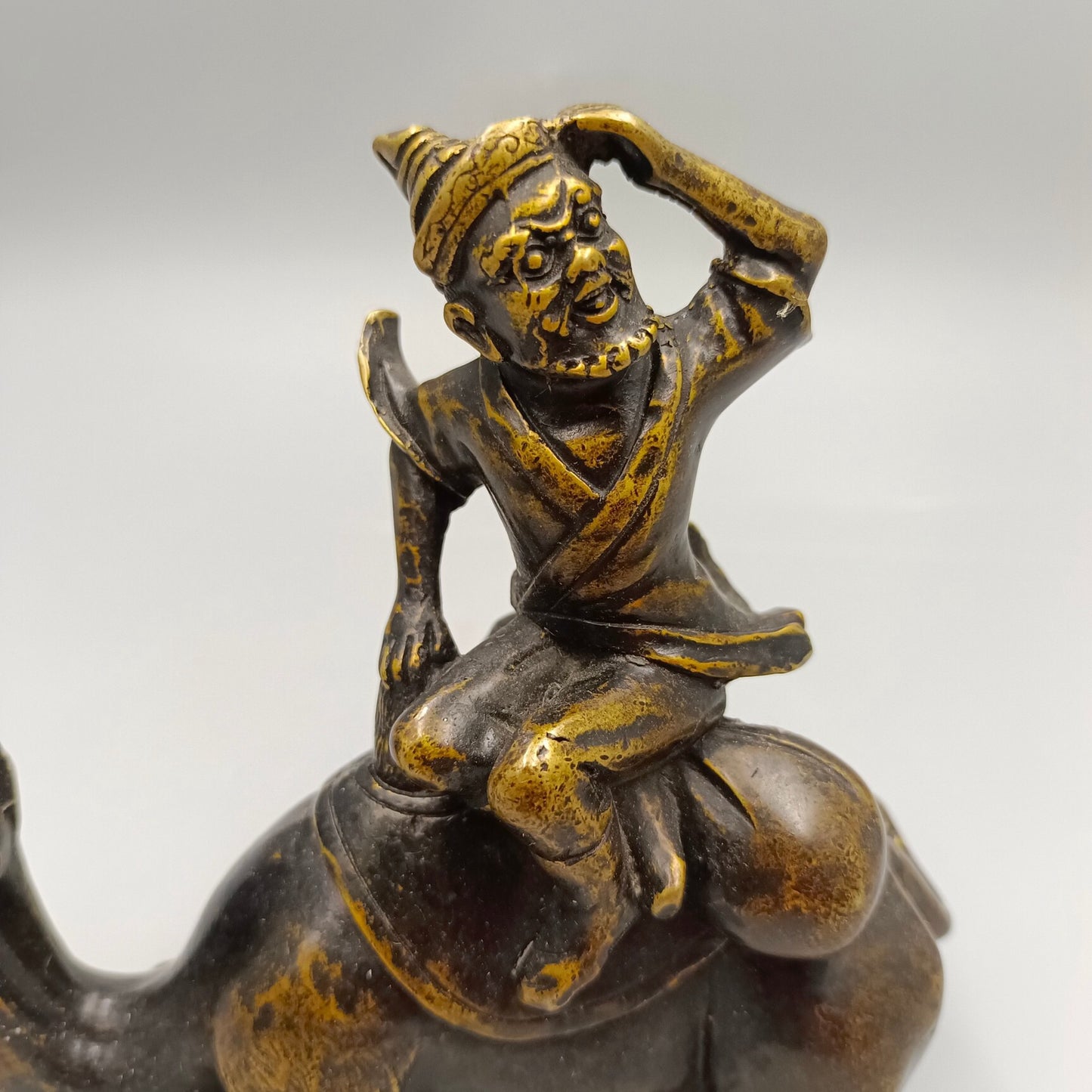 Chinese Antique Desert Boat Camel Bronze Ornament