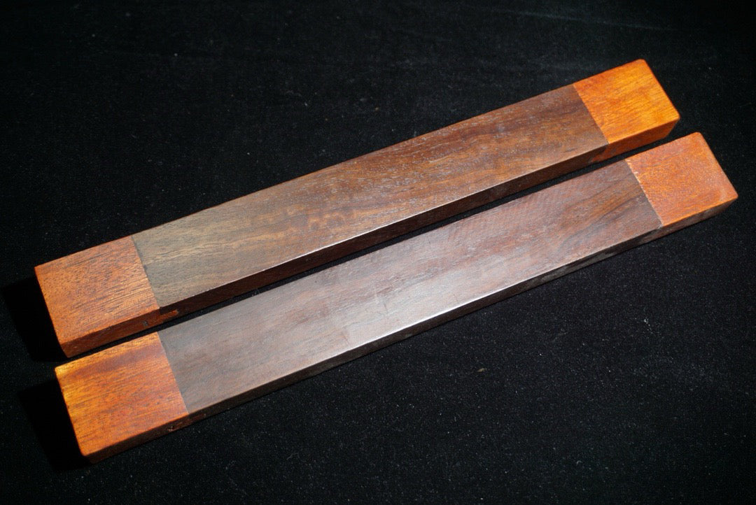 Chinese antique rosewood inlaid shell scale