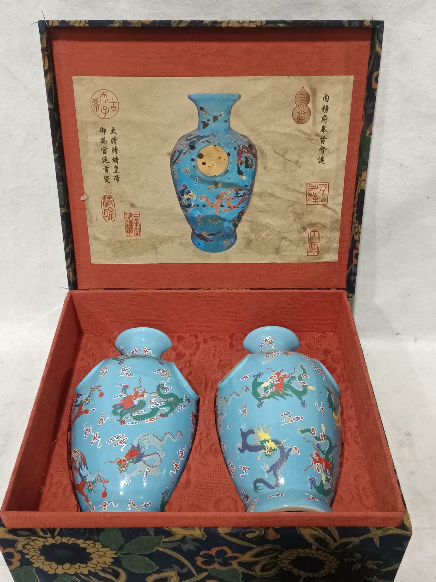 A pair of porcelain vases