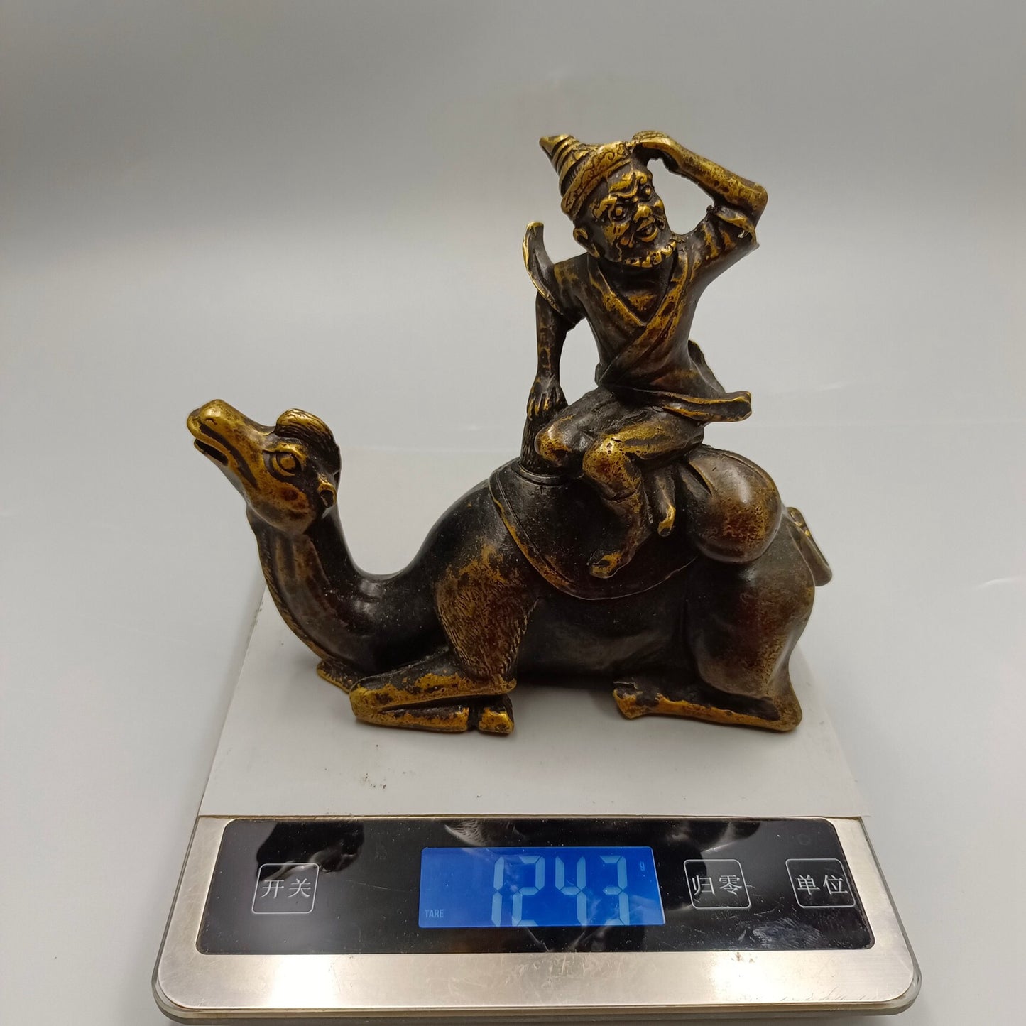 Chinese Antique Desert Boat Camel Bronze Ornament