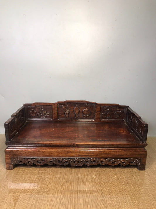 Chinese antique rosewood Arhat bed