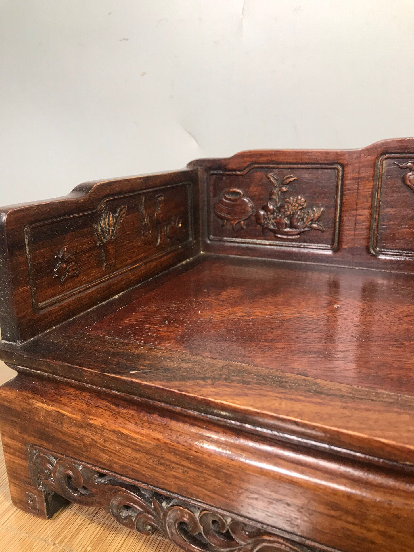 Chinese antique rosewood Arhat bed