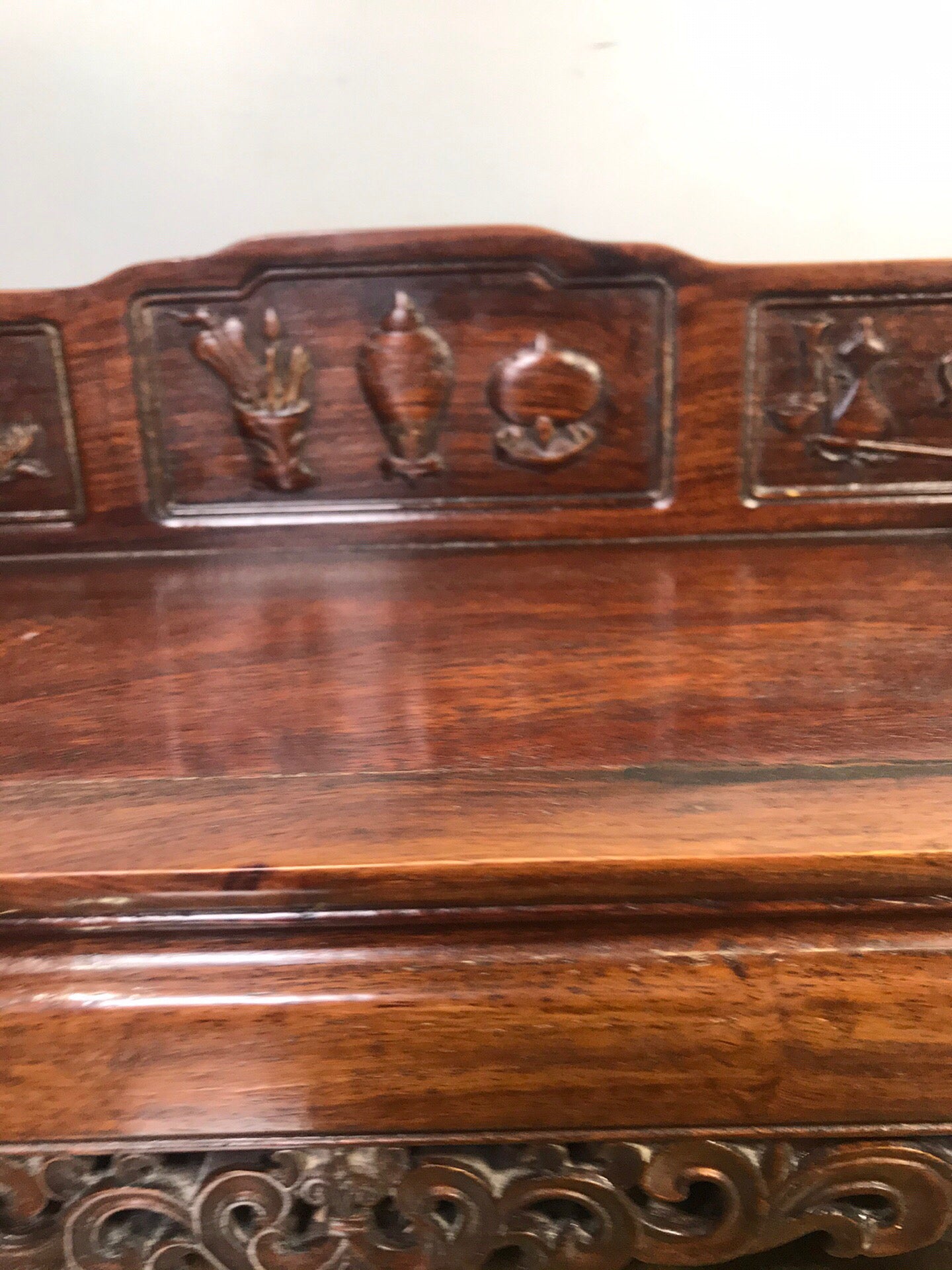 Chinese antique rosewood Arhat bed