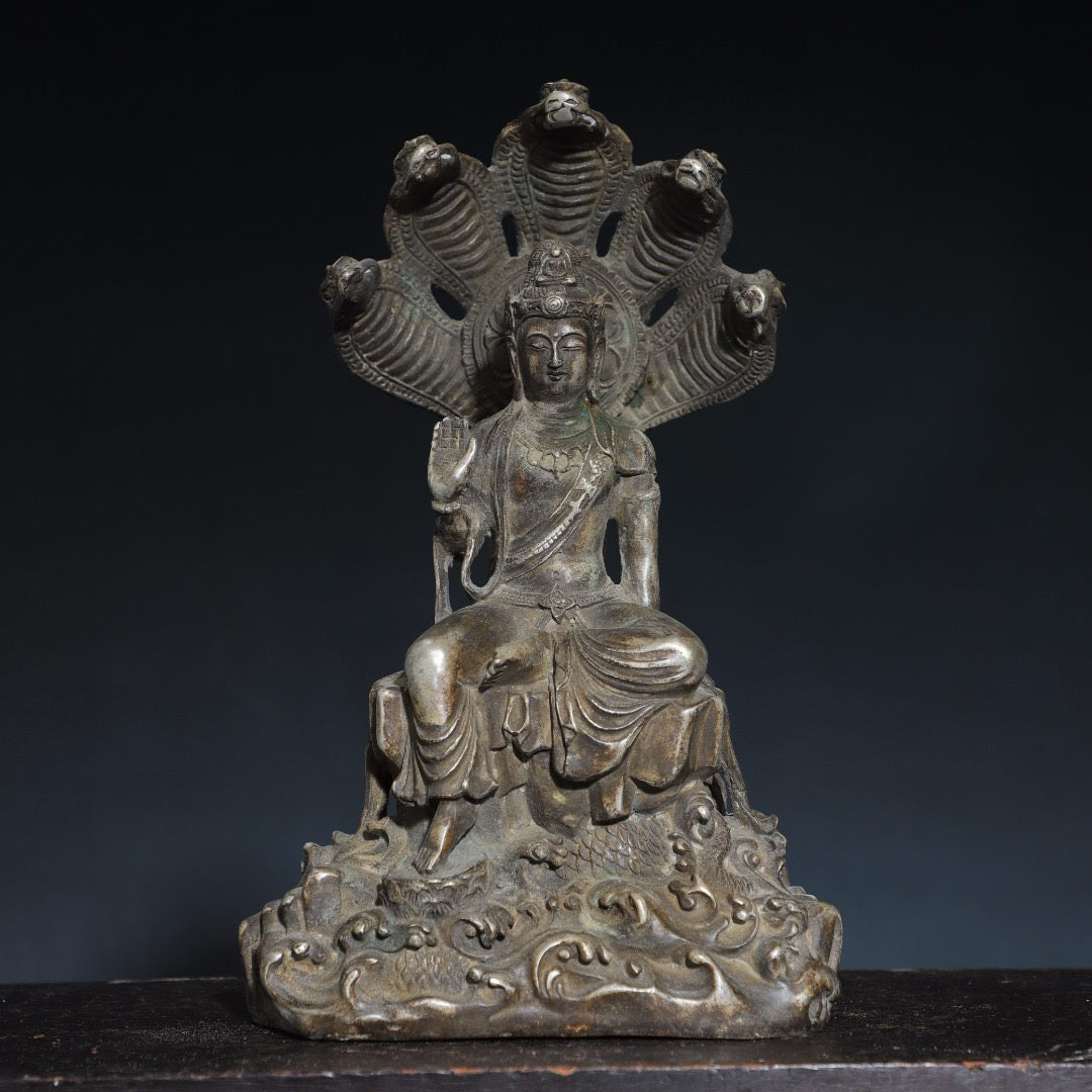 Pure copper Buddha statue
