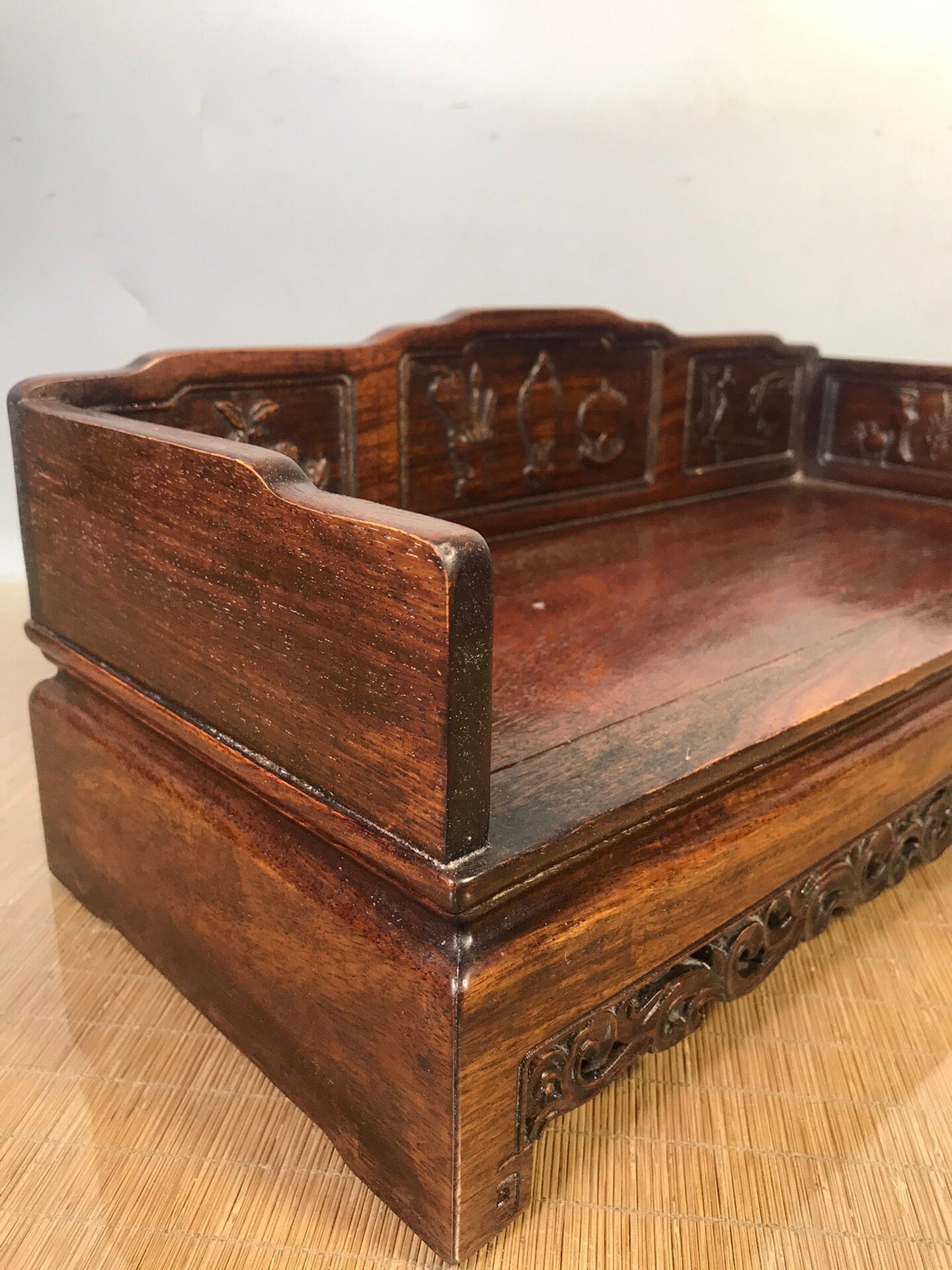 Chinese antique rosewood Arhat bed