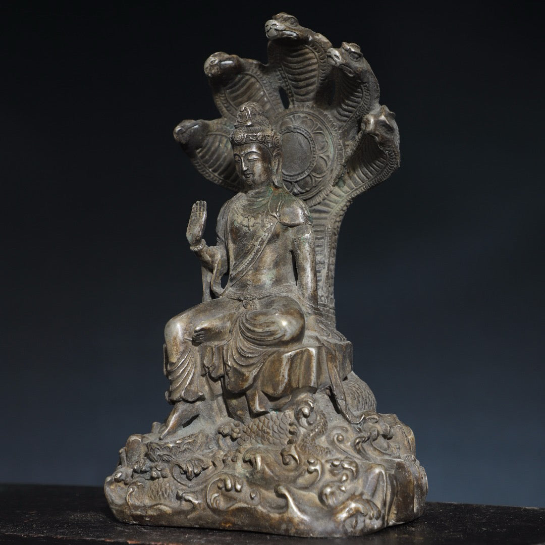 Pure copper Buddha statue