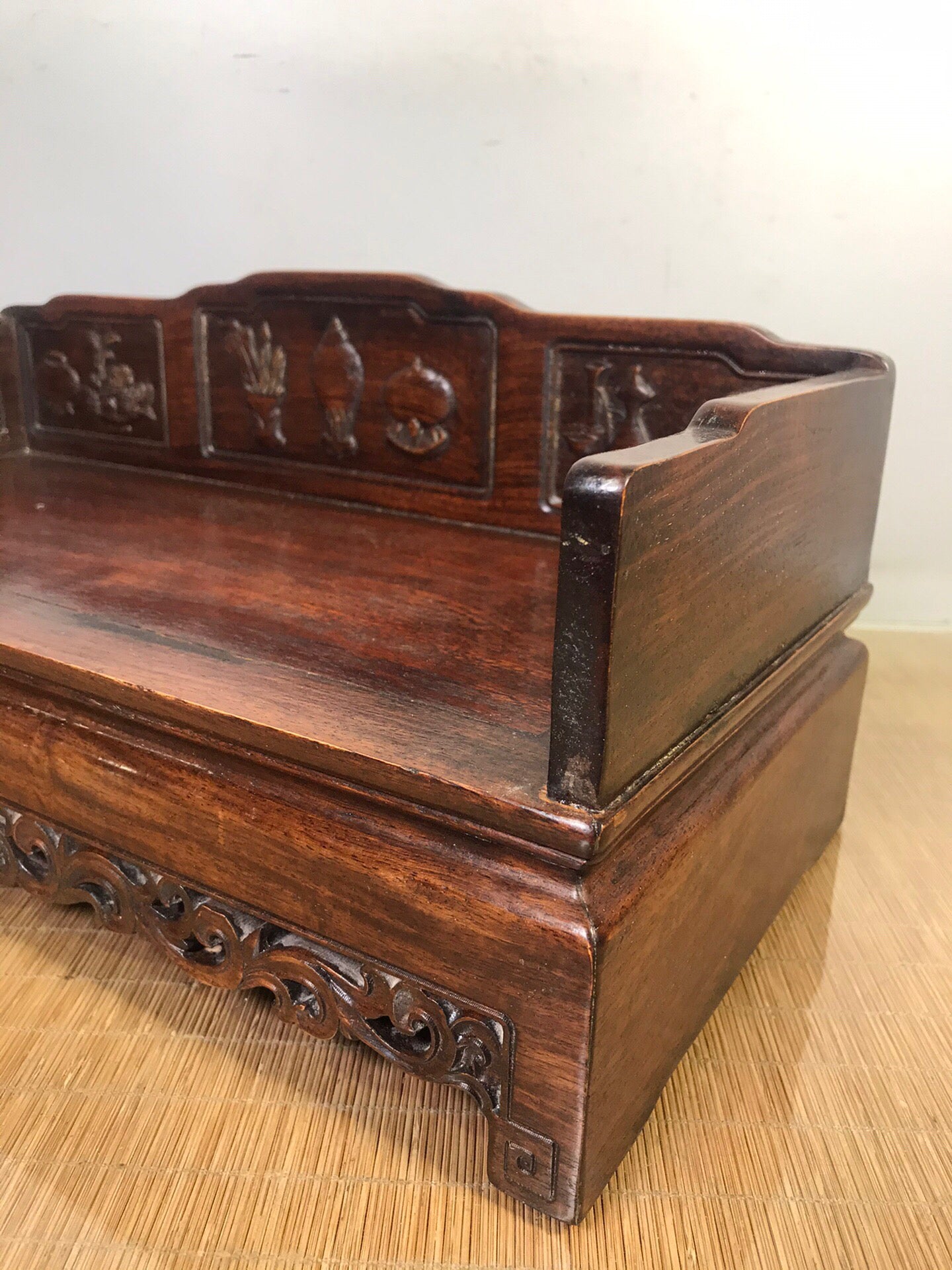 Chinese antique rosewood Arhat bed