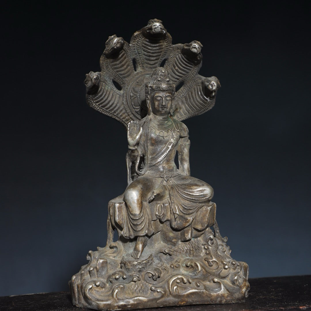 Pure copper Buddha statue