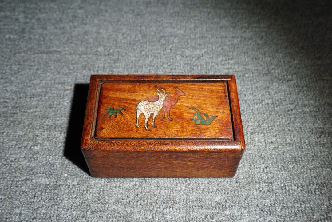 Chinese antique rosewood mechanism box