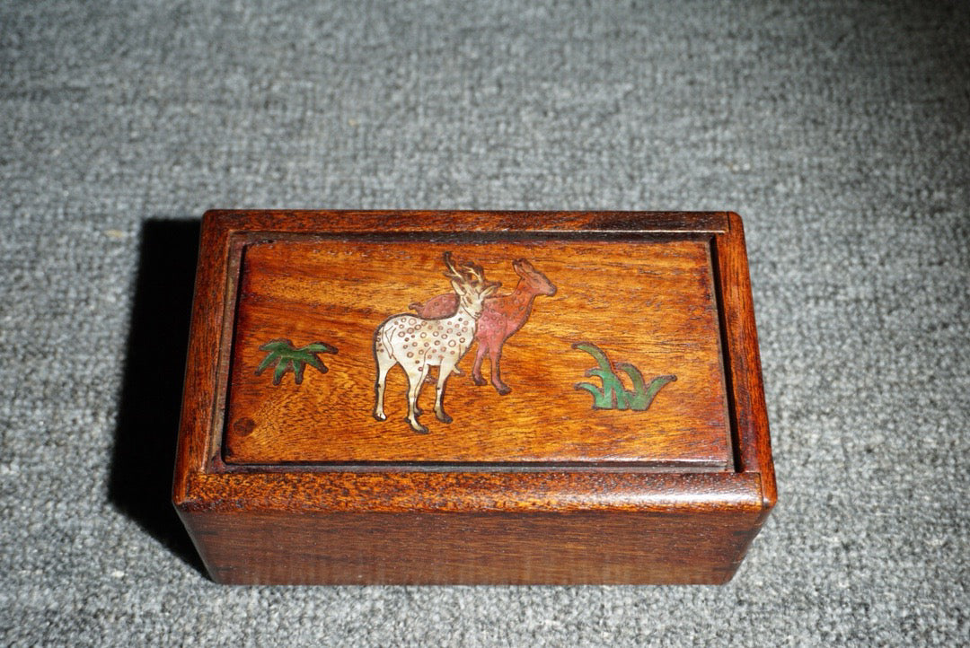 Chinese antique rosewood mechanism box