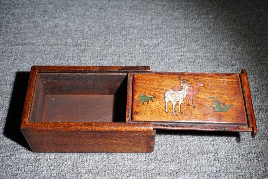 Chinese antique rosewood mechanism box