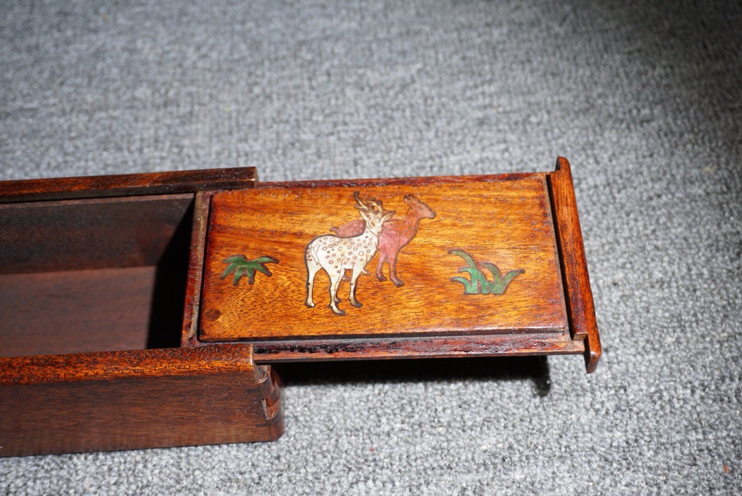 Chinese antique rosewood mechanism box