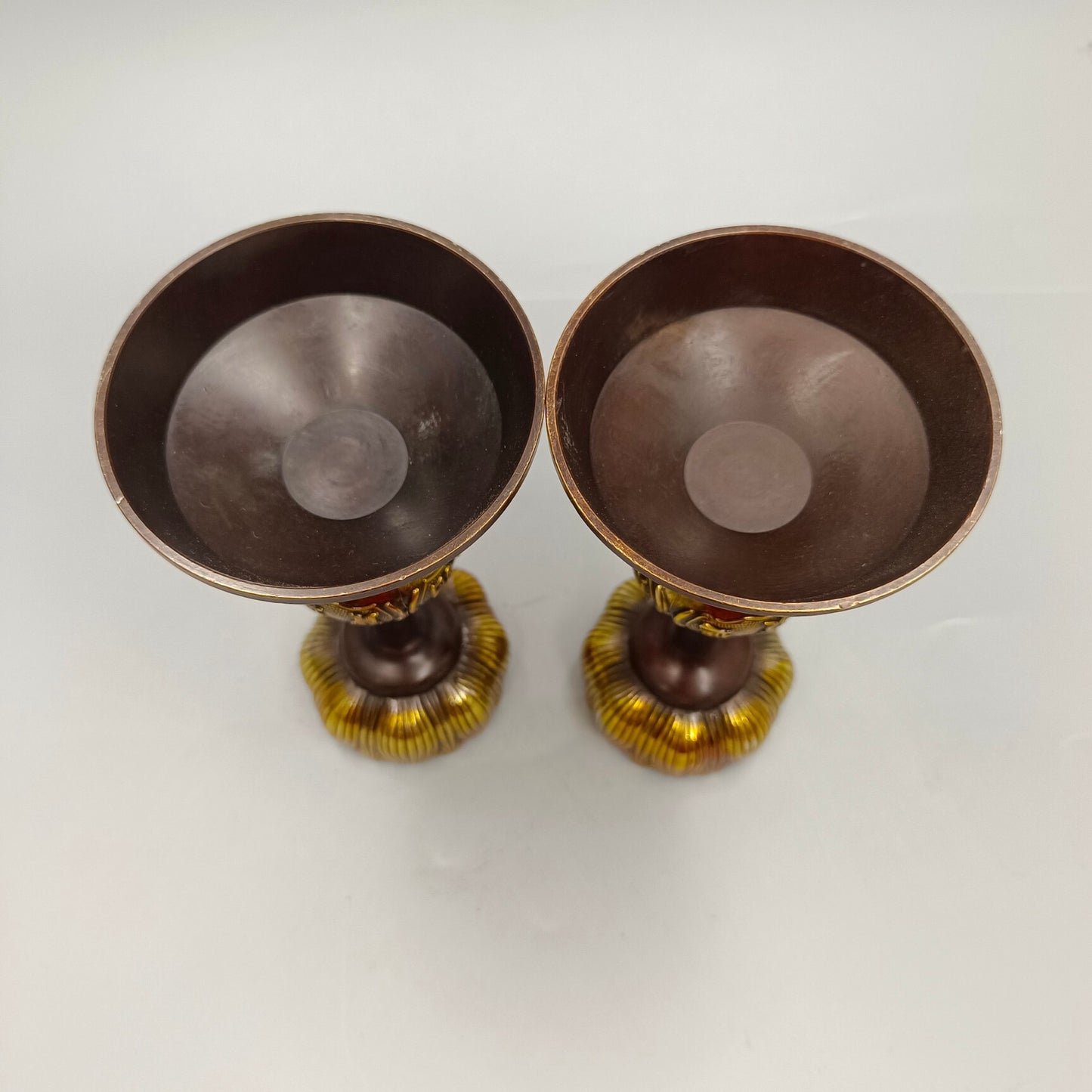 Chinese Antiques Bring Wealth and Treasures, Dragon and Phoenix Auspicious Bronze Wax Terrace