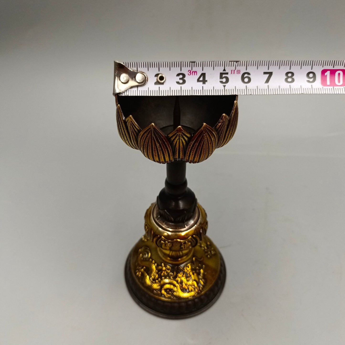 Chinese Antiques Bring Wealth and Treasures, Dragon and Phoenix Auspicious Bronze Wax Terrace
