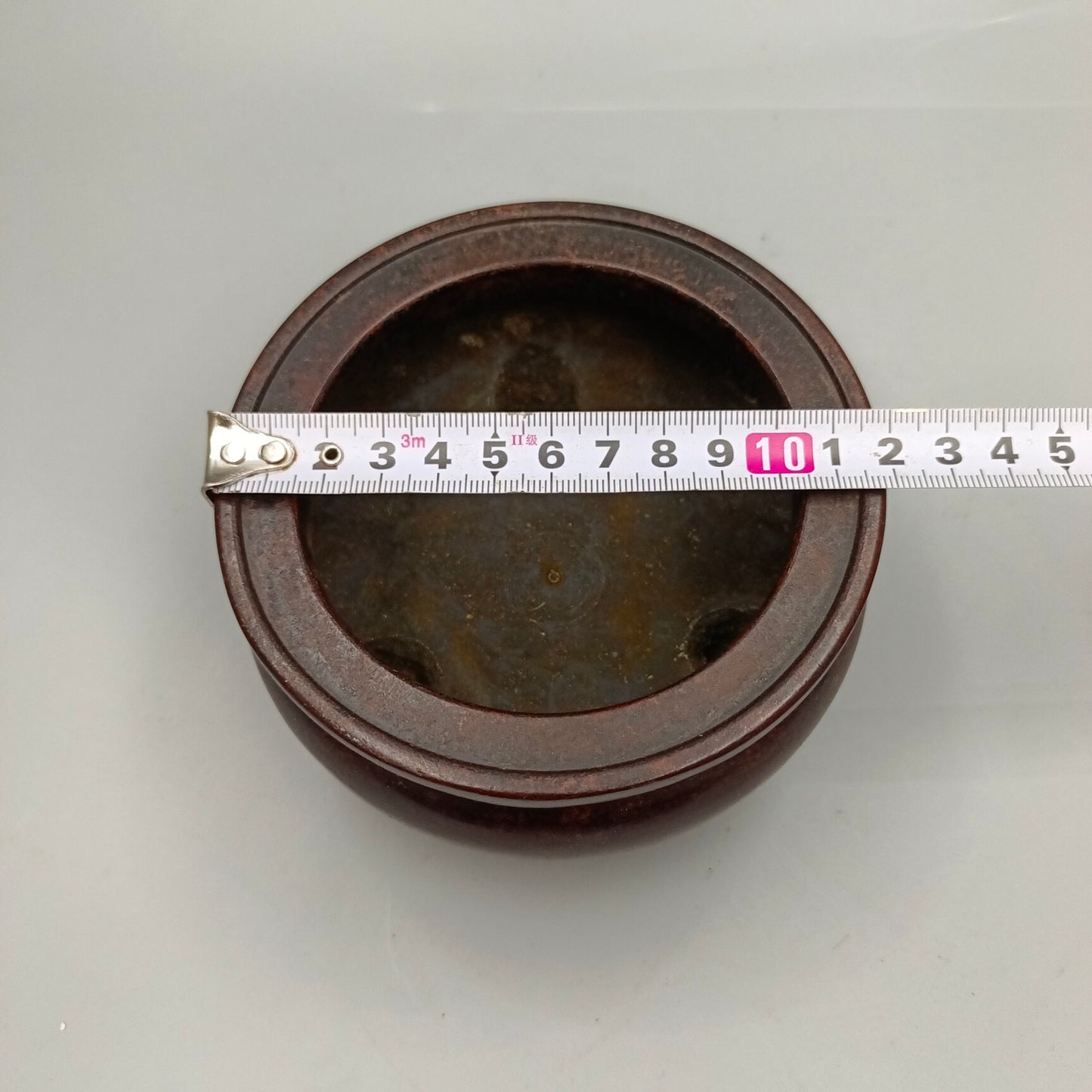Chinese antique three legged earless copper incense burner