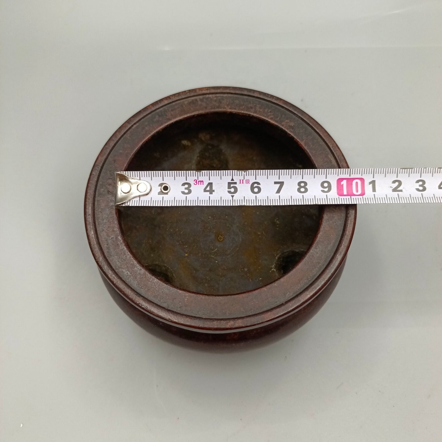 Chinese antique three legged earless copper incense burner