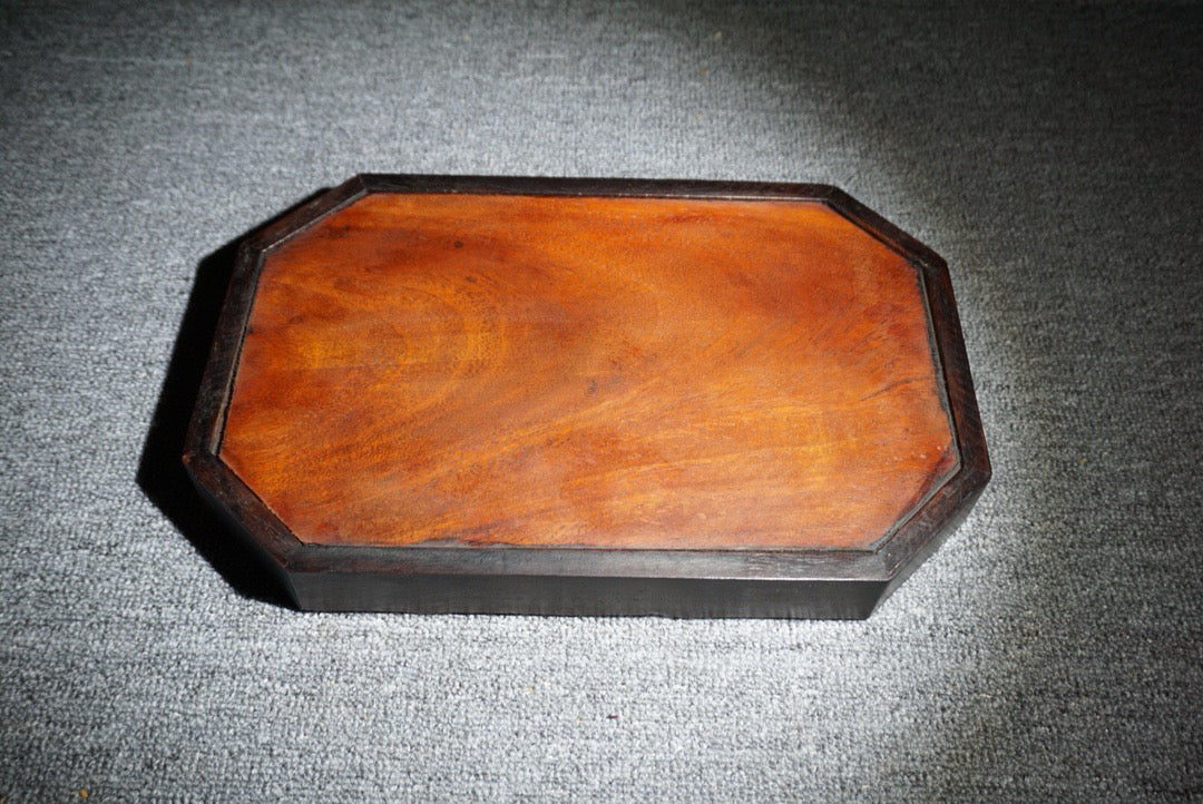 Chinese antique rosewood tea plate