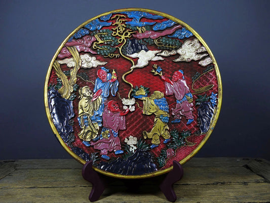 Lacquerware Plate Appreciation Plate Offering Longevity Picture