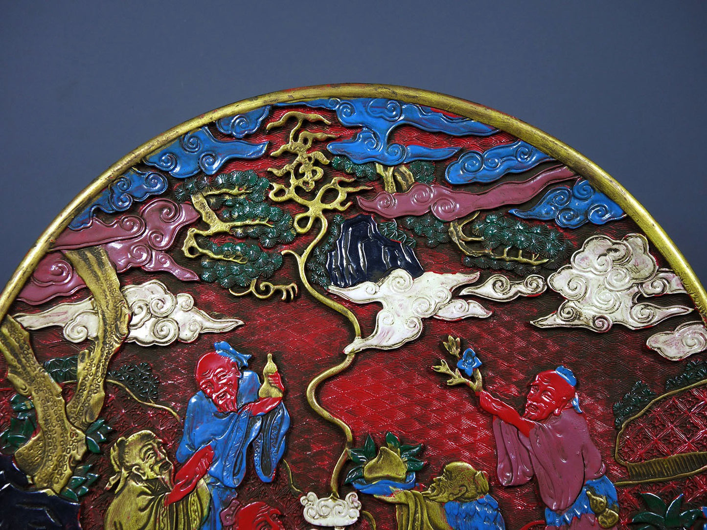 Lacquerware Plate Appreciation Plate Offering Longevity Picture