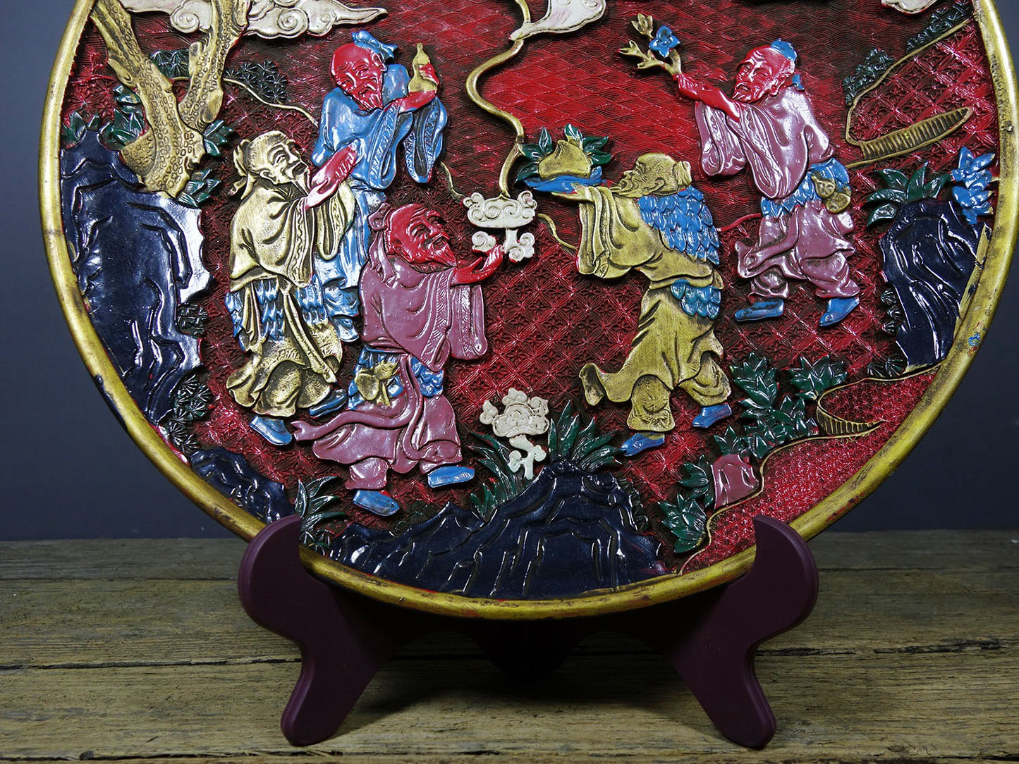 Lacquerware Plate Appreciation Plate Offering Longevity Picture