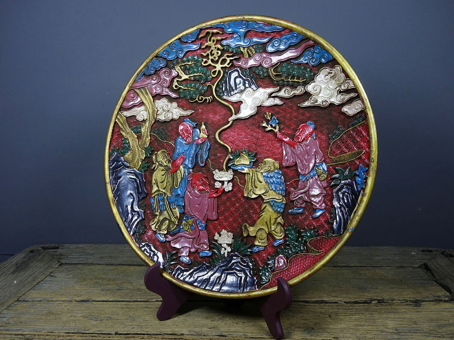 Lacquerware Plate Appreciation Plate Offering Longevity Picture