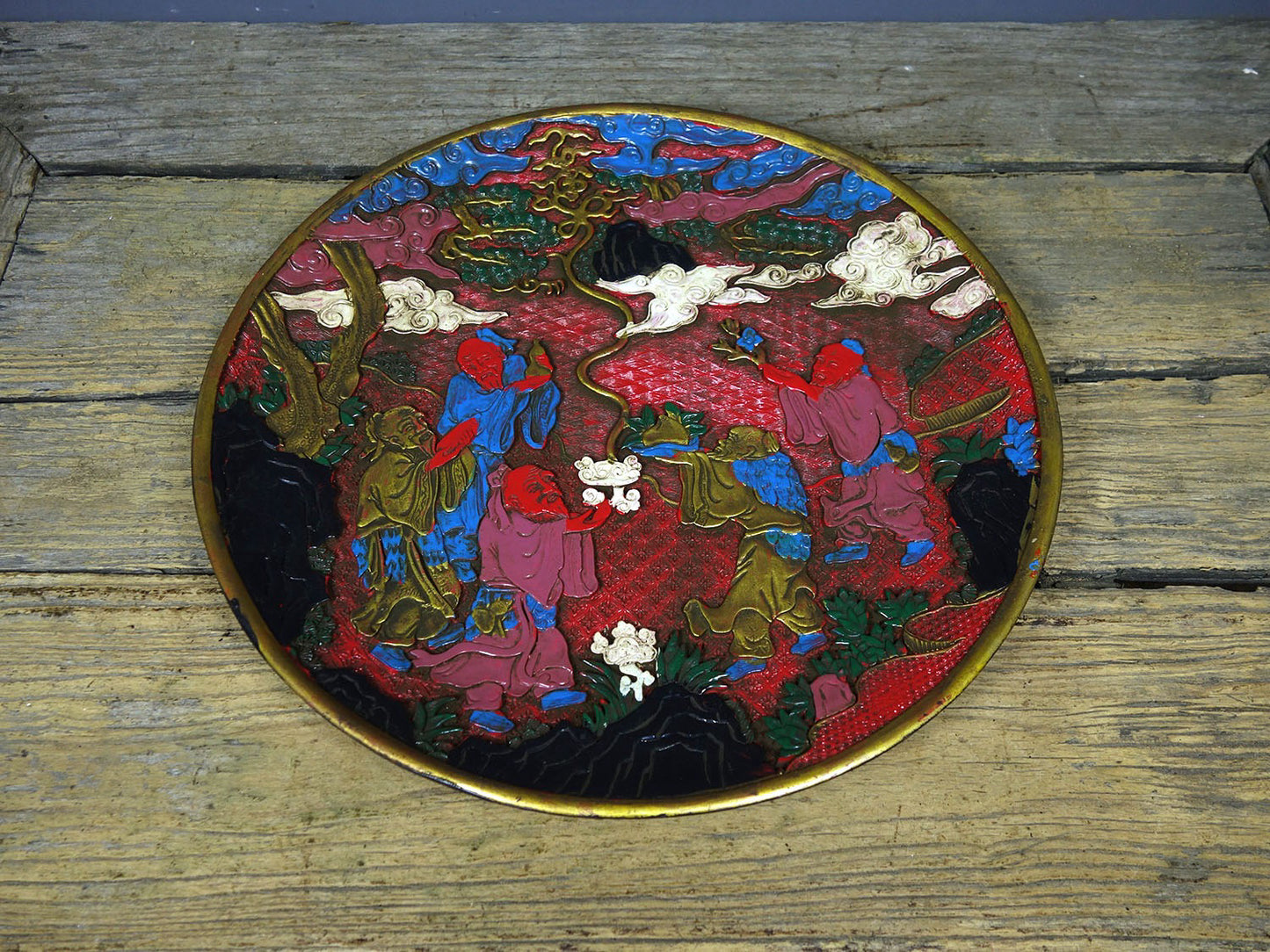 Lacquerware Plate Appreciation Plate Offering Longevity Picture
